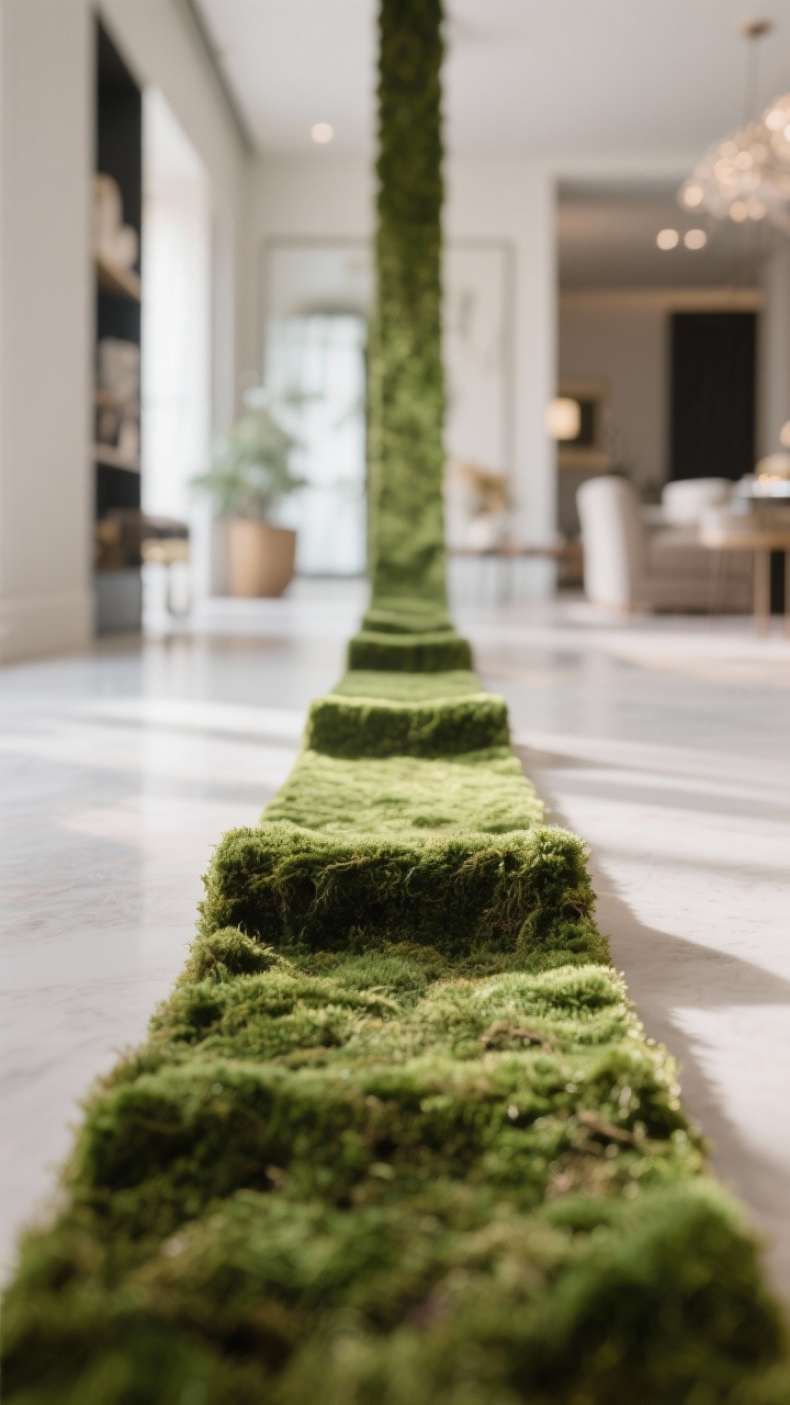 5" moss velvet ribbon and a narrow